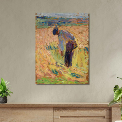 Studio Per La Moisson Henri Martin hmt91 quadro stampato su tela