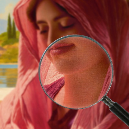 Pirallide John William Godward jwg59 quadro stampato su tela