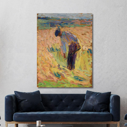 Studio Per La Moisson Henri Martin hmt91 quadro stampato su tela