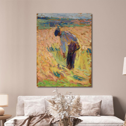 Studio Per La Moisson Henri Martin hmt91 quadro stampato su tela