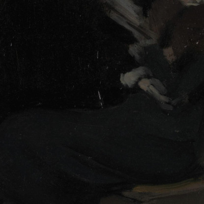 Composizione In Nero - Ragazza Che Legge James Abbott McNeill Whistler jam13 quadro stampato su tela