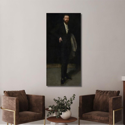 Composizione In Nero - Ritratto Di F. R. Leyland James Abbott McNeill Whistler jam14 quadro stampato su tela