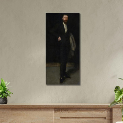Composizione In Nero - Ritratto Di F. R. Leyland James Abbott McNeill Whistler jam14 quadro stampato su tela