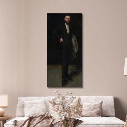 Composizione In Nero - Ritratto Di F. R. Leyland James Abbott McNeill Whistler jam14 quadro stampato su tela