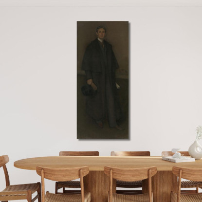 Composizione In Colore Carne E Marrone - Ritratto Di Arthur Jerome Eddy James Abbott McNeill Whistler jam15 quadro stampato su