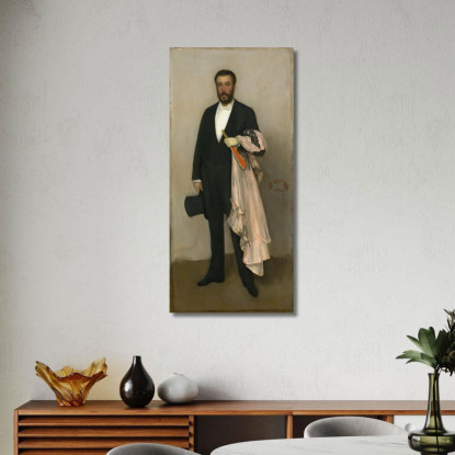 Composizione In Colore Carne E Nero - Ritratto Di Theodore Duret James Abbott McNeill Whistler jam16 quadro stampato su tela