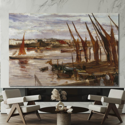 Battersea Reach James Abbott McNeill Whistler jam20 quadro stampato su tela