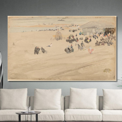 Scena Di Spiaggia James Abbott McNeill Whistler jam21 quadro stampato su tela