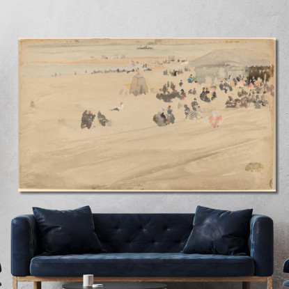 Scena Di Spiaggia James Abbott McNeill Whistler jam21 quadro stampato su tela