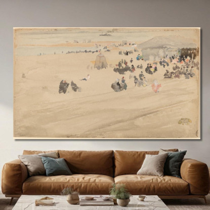 Scena Di Spiaggia James Abbott McNeill Whistler jam21 quadro stampato su tela