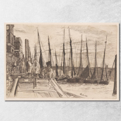 Billingsgate James Abbott McNeill Whistler jam23 quadro stampato su tela