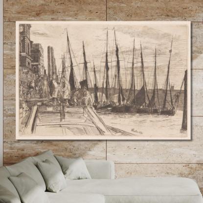 Billingsgate James Abbott McNeill Whistler jam23 quadro stampato su tela