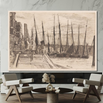 Billingsgate James Abbott McNeill Whistler jam23 quadro stampato su tela