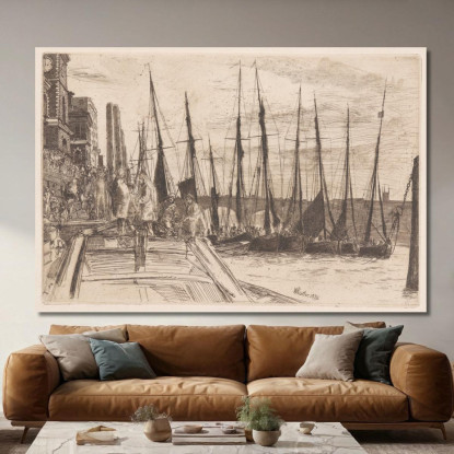 Billingsgate James Abbott McNeill Whistler jam23 quadro stampato su tela