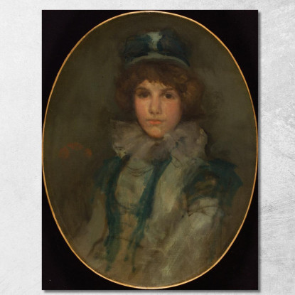 Blu E Corallo - Il Piccolo Berretto Blu James Abbott McNeill Whistler jam25 quadro stampato su tela