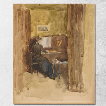 Bravura In Marrone James Abbott McNeill Whistler jam27 quadro stampato su tela