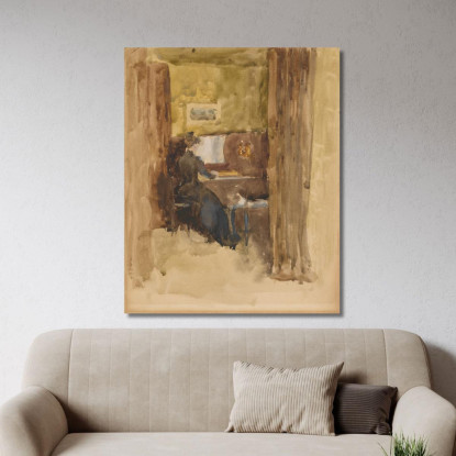 Bravura In Marrone James Abbott McNeill Whistler jam27 quadro stampato su tela