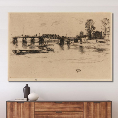 Chelsea James Abbott McNeill Whistler jam29 quadro stampato su tela