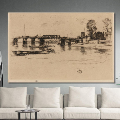 Chelsea James Abbott McNeill Whistler jam29 quadro stampato su tela
