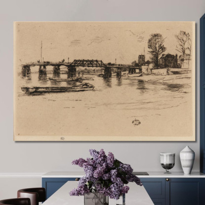 Chelsea James Abbott McNeill Whistler jam29 quadro stampato su tela