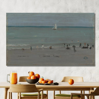 Scena Costiera - Bagnanti James Abbott McNeill Whistler jam30 quadro stampato su tela