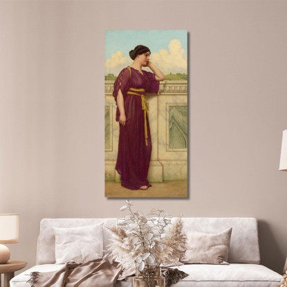 Soft Cade Il Sera John William Godward jwg63 quadro stampato su tela