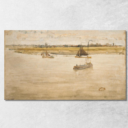 Oro E Marrone - Dordrecht James Abbott McNeill Whistler jam37 quadro stampato su tela