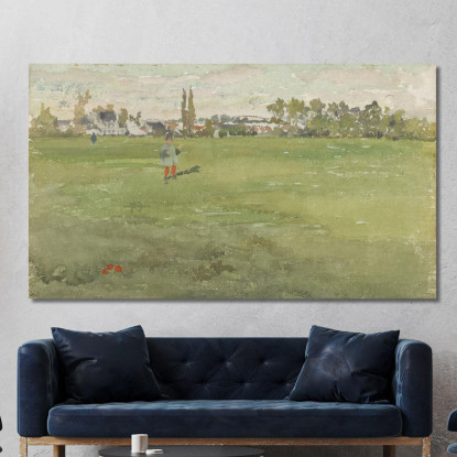 Verde E Argento - Beaulieu Touraine James Abbott McNeill Whistler jam39 quadro stampato su tela