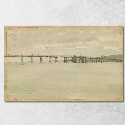 Grigio E Argento - Molo Di Southend James Abbott McNeill Whistler jam43 quadro stampato su tela