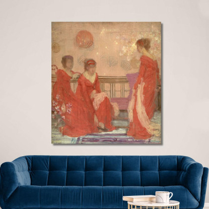 Armonia In Colore Carne E Rosso James Abbott McNeill Whistler jam45 quadro stampato su tela