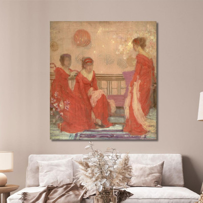 Armonia In Colore Carne E Rosso James Abbott McNeill Whistler jam45 quadro stampato su tela