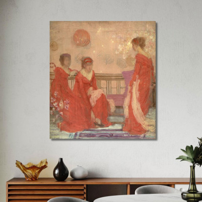 Armonia In Colore Carne E Rosso James Abbott McNeill Whistler jam45 quadro stampato su tela