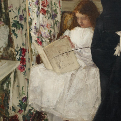 Armonia In Verde E Rosa - La Sala Della Musica James Abbott McNeill Whistler jam46 quadro stampato su tela