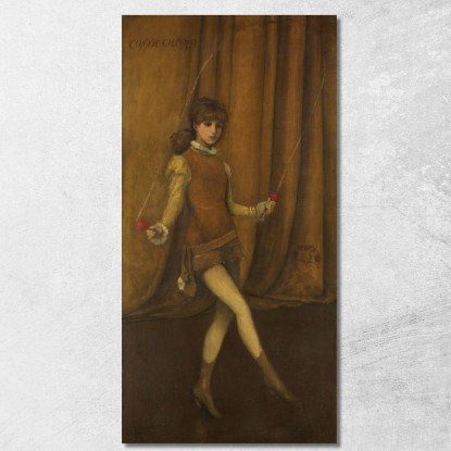 Armonia In Giallo E Oro - La Ragazza Dorata Connie Gilchrist James Abbott McNeill Whistler jam48 quadro stampato su tela