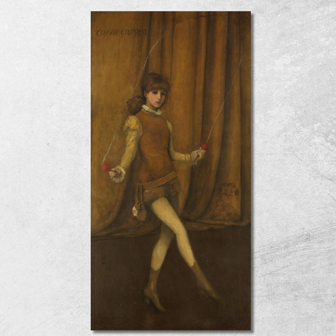 Armonia In Giallo E Oro - La Ragazza Dorata Connie Gilchrist James Abbott McNeill Whistler jam48 quadro stampato su tela