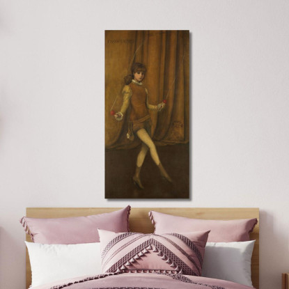 Armonia In Giallo E Oro - La Ragazza Dorata Connie Gilchrist James Abbott McNeill Whistler jam48 quadro stampato su tela