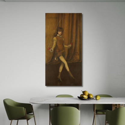 Armonia In Giallo E Oro - La Ragazza Dorata Connie Gilchrist James Abbott McNeill Whistler jam48 quadro stampato su tela