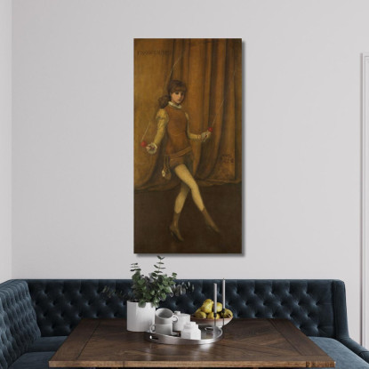 Armonia In Giallo E Oro - La Ragazza Dorata Connie Gilchrist James Abbott McNeill Whistler jam48 quadro stampato su tela