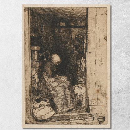 La Vecchia Con Gli Stracci James Abbott McNeill Whistler jam52 quadro stampato su tela
