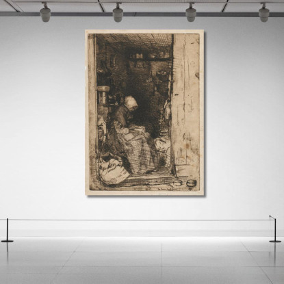 La Vecchia Con Gli Stracci James Abbott McNeill Whistler jam52 quadro stampato su tela