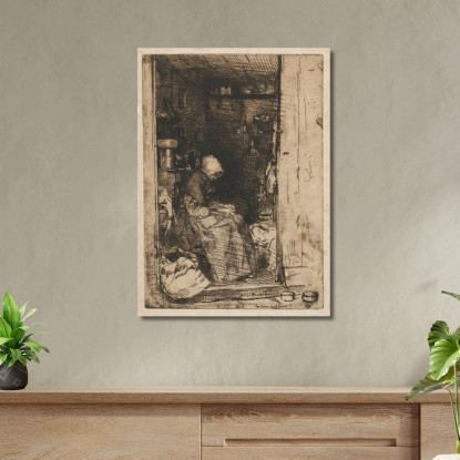 La Vecchia Con Gli Stracci James Abbott McNeill Whistler jam52 quadro stampato su tela