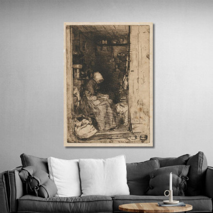 La Vecchia Con Gli Stracci James Abbott McNeill Whistler jam52 quadro stampato su tela