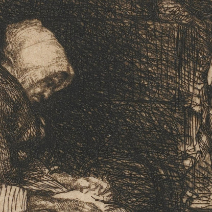 La Vecchia Con Gli Stracci James Abbott McNeill Whistler jam52 quadro stampato su tela