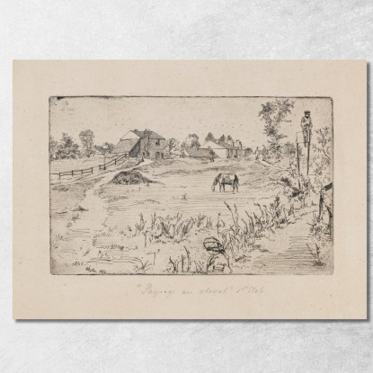 Paesaggio Con Cavalli James Abbott McNeill Whistler jam54 quadro stampato su tela
