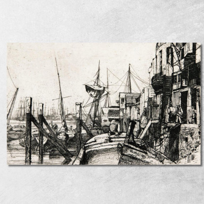 Limehouse James Abbott McNeill Whistler jam55 quadro stampato su tela