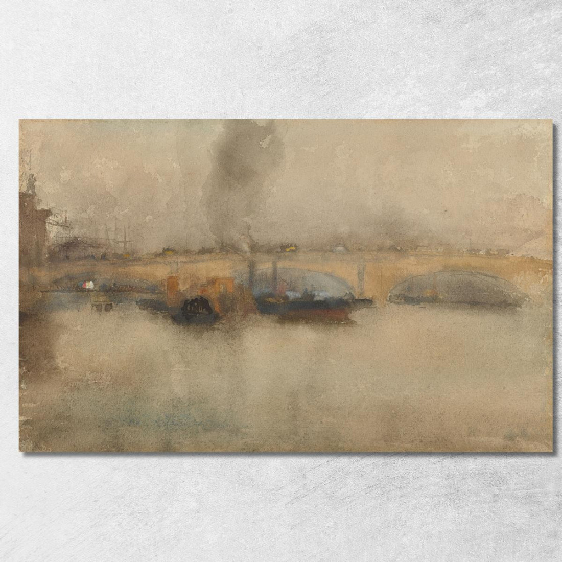 Ponte Di Londra James Abbott McNeill Whistler jam58 quadro stampato su tela