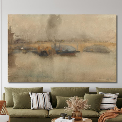 Ponte Di Londra James Abbott McNeill Whistler jam58 quadro stampato su tela
