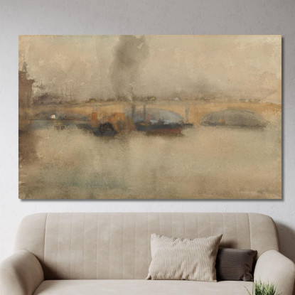 Ponte Di Londra James Abbott McNeill Whistler jam58 quadro stampato su tela