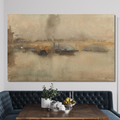 Ponte Di Londra James Abbott McNeill Whistler jam58 quadro stampato su tela