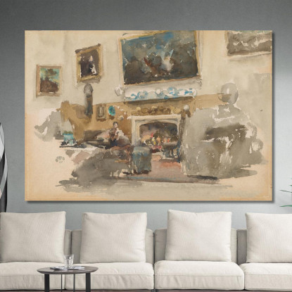 Moreby Hall James Abbott McNeill Whistler jam61 quadro stampato su tela